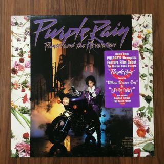 Prince And The Revolution Purple Rain Rare Promo Purple Vinyl Lp W Poster