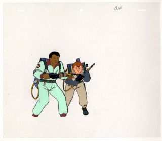 The Real Ghostbusters Animation Art Winston Zeddemore And Ray Stantz Cel