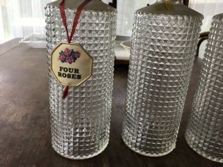 Vintage 1959 Four Roses Whiskey Bottle/Decanter Ohio Tax Stamp 3 Total Empty 2
