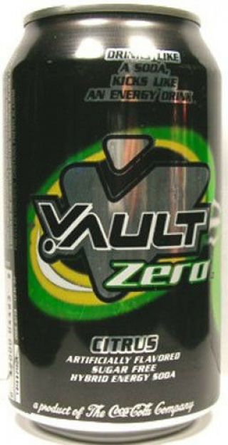 Rare Full 12oz Coca - Cola Vault Zero Citrus Energy Usa 2008 Limited Edition