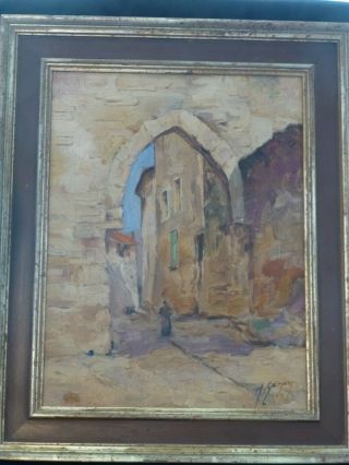 1927 Signed Framed Oil On Canvas Approx.  17 X 14