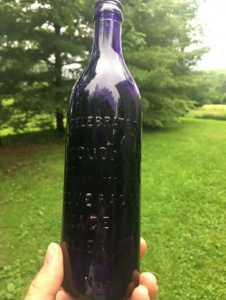 Purple Clicquot - Club Beverages Crown Top Soda Bottle