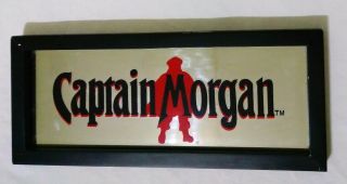 Captain Morgan Rum Bar Sign Mirror 18 " X 7 1/2 " Very Rare