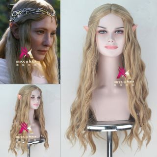 The Hobbit Galadriel Artanis Nerwen,  Ears Costume Cosplay Hair Wig,  Cap,  Track