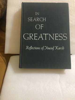Yousuf Karsh Signed Book “In Search Of Greatness” Famed Photographer 6