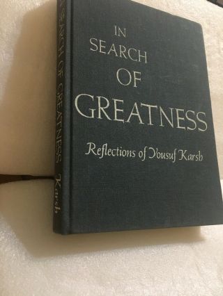 Yousuf Karsh Signed Book “In Search Of Greatness” Famed Photographer 7