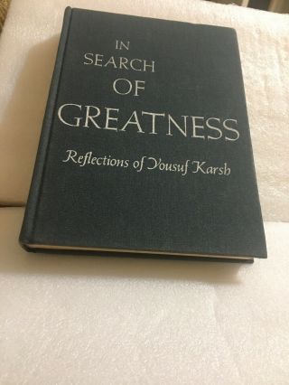 Yousuf Karsh Signed Book “In Search Of Greatness” Famed Photographer 8
