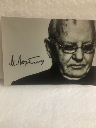 Mikhail Gorbachev Signed Photo Last Leader Of The Soviet Union
