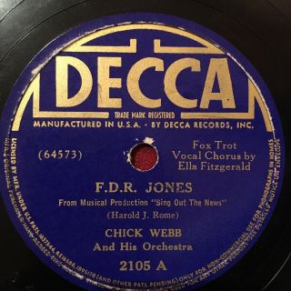 78rpm Early ELLA FITZGERALD jazz CHICK WEBB I Love Each Move You Make Decca 2105 2
