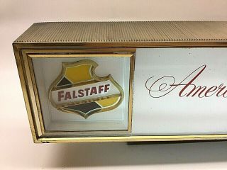 HTF Vintage Falstaff Beer Lighted Bar Clock Price Brothers 2