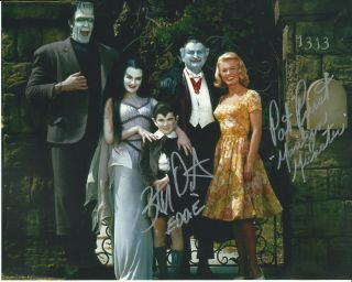 The Munsters Pat Priest & Butch Patrick Classic In - Person Signed Photo By Both
