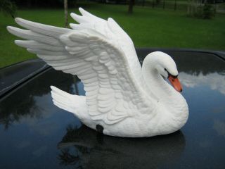 Graceful Reflections Swan Open Wings Figurine Rare Well Made 8 " X 8 "