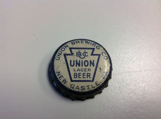 Vintage Union Lager Beer Bottle Cap Union Brewing Co.  Castle Pa