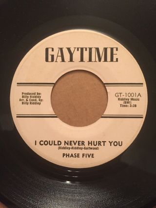 Rare Soul 45 Phase Five “i Could Never Hurt You / The Rapper” Gaytime Vg,