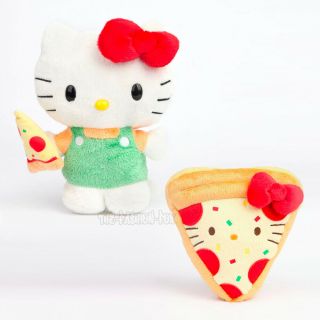 Nwt Rare Sanrio Hello Kitty 8 " Reversible Pizza Plush Stuffed Food Mascot Doll