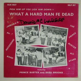 Prince Buster All Stars " What A Hard Man Fe Dead " Reggae Lp Prince Buster
