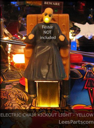 Electric Chair Kickout Light Addams Family Pinball - Interactive With Game Play