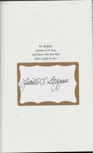 Lucille Boggess Rare The Bedford Boys Signed Book