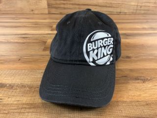 Burger King Logo Uniform Crew Black Cap Hat Restaurant Fast Food