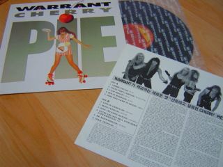 Warrant Cherry Pie 1990 Korea Vinyl Lp 12 " W/insert 11track Cbs Cpl - 1099