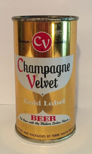 Champagne Velvet Beer Flat Top Can - Terre Haute,  In (gold Series Can)