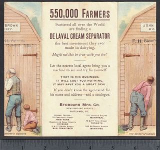 DeLaval Cream Separator Dairy Milk Farm Metamorphic Rutland Victorian Trade Card 7