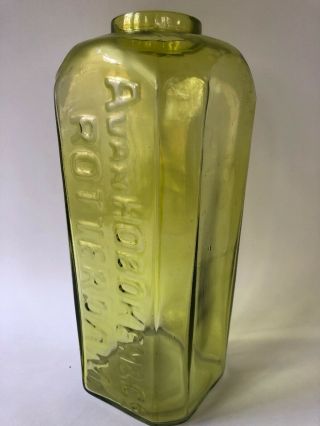 Avan Hoboken & Co Rotterdam Green Glass Bottle 9 " Tall Wide Mouth Gin