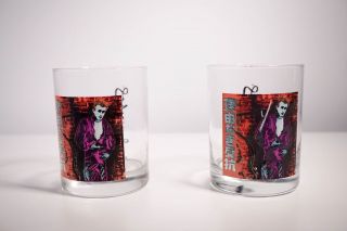 Set of two (2) vintage James Dean Low Ball Cocktail Glasses Rebel without a cause 3