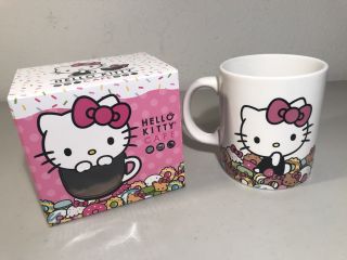 Hello Kitty Cafe Exclusive 14 Oz,  Mug And Reusable Decorative Box
