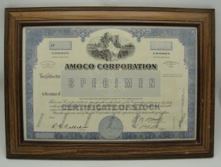 Rare Vintage Amoco Corporation Standard Oil Gasoline Stock Certificate Man Cave