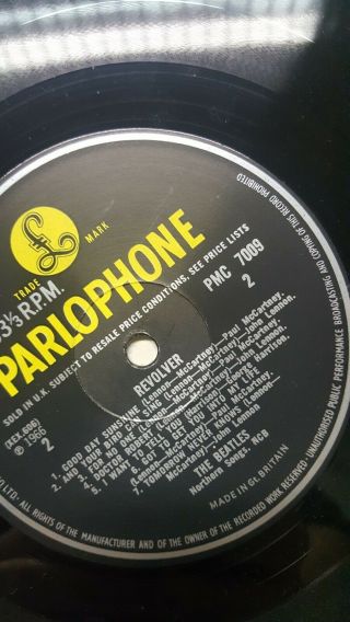 V RARE LP THE BEATLES EX REVOLVER MONO XEX 606 - 2 1966 ALBUM 3