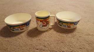 Vintage 80s Deka Care Bears Deka Bowls And Mug Set - Made In Usa