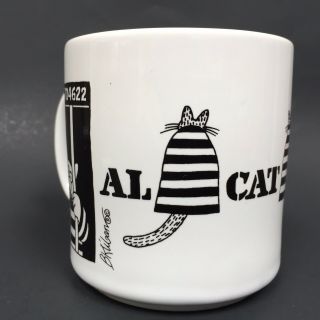Kliban Cat Alcatraz Coffee Mug Al Cat Traz Jailed Kitty Ceramic 1989 Behind Bars 4