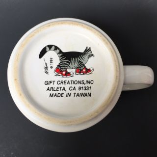 Kliban Cat Alcatraz Coffee Mug Al Cat Traz Jailed Kitty Ceramic 1989 Behind Bars 6