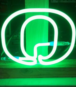 Oregon Ducks Neon Sign Beer Light Piece Part Tube Script Letter Bar Pub Section