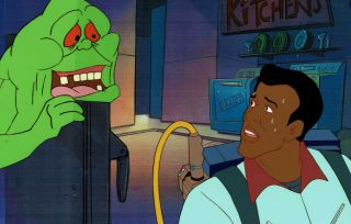 The Real Ghostbusters Animation Cartoon Cel Rg - 26 Winston N Slimer