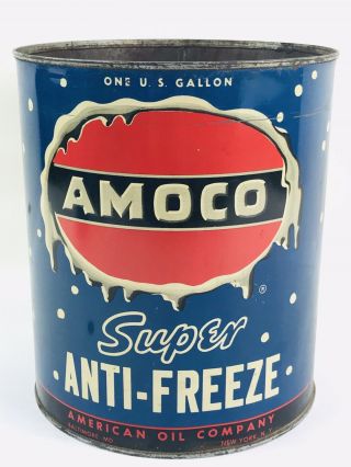 Amoco Anti - Freeze 1 Gallon Can Gas & Oil Advertising 136