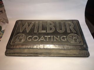Antique Wilbur Chocolate Co Lititz Pa Vintage Metal Candy Mold Mould Coating