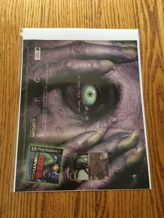 Resident Evil: Survivor PS1 PSX Playstation 1 2000 Vintage Poster Ad Print Art 2