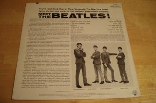 Beatles Meet The 1964 1st Press MONO LP w/ No BMI or ASCAP Label Play 7