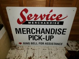 Service Merchandise Rare Merchandise Pick - Up Sign Metal 32 X 24 Retail