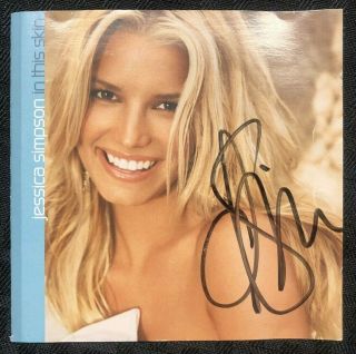 Jessica Simpson Signed Autographed Cd Cover " In This Skin " -
