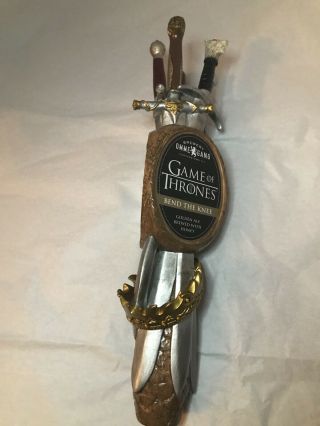 Ommegang Game Of Thrones Beer Tap Handle Bend The Knee Rare Bar