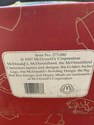 1997 Treasure Craft McDonald ' s Hamburglar Cookie Jar - 5