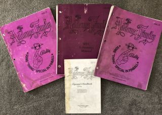 Bally Addams Family Pinball Manuals 1992