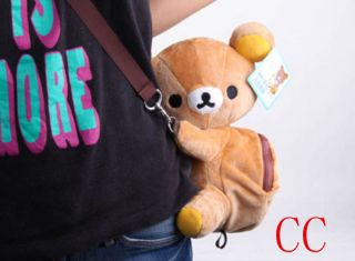 Rilakkuma brown bear cute plush backpack children schoolbag shoulder bag 3
