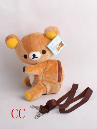 Rilakkuma brown bear cute plush backpack children schoolbag shoulder bag 5