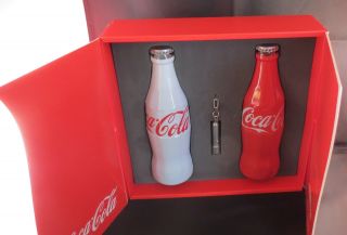 Coca - Cola Glass Red/white Bottles Limited Numbered Edition 2009 Belgium