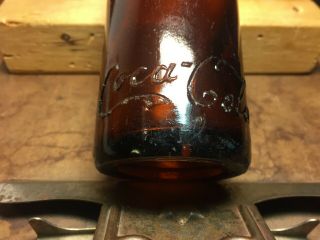 MEMPHIS,  TENN,  amber heel script straight side Coke bottle 4 - 12 2