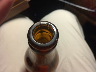 MEMPHIS,  TENN,  amber heel script straight side Coke bottle 4 - 12 7